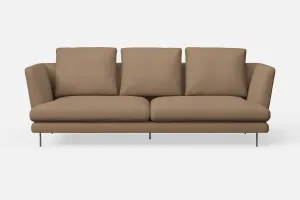 Faenza 3 Seater Sofa Stone Leather