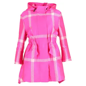 Fendi Pop Tartan Raincoat with Hood in Pink Polyester