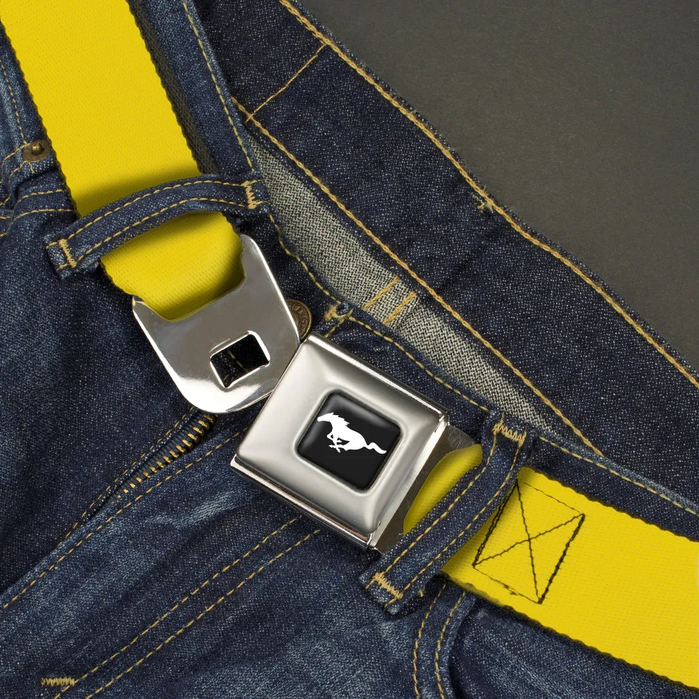 Ford Mustang Seatbelt Belt - Yellow Webbing