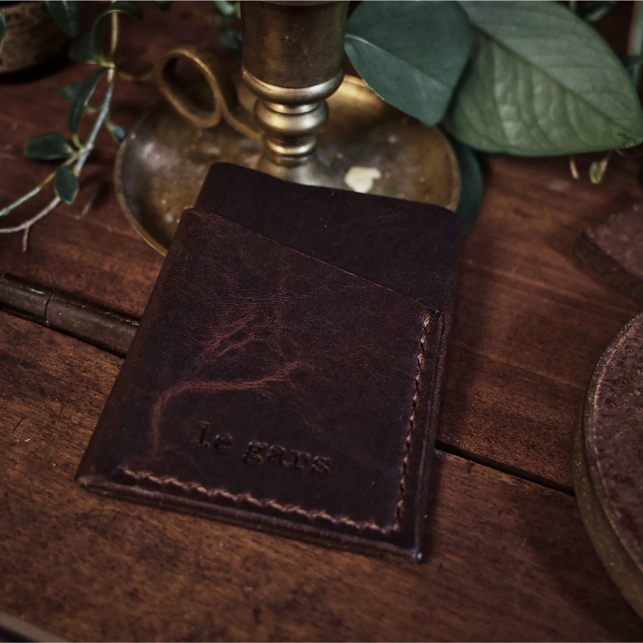 Gaspé Leather Cardholder – Dark Brown Edition