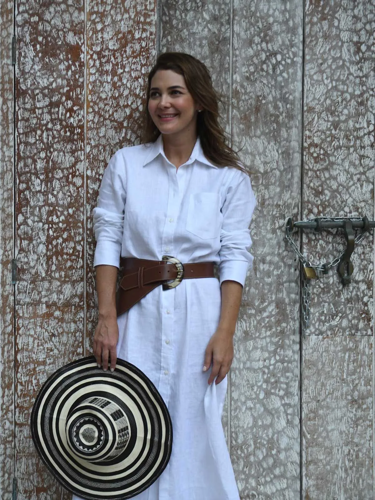 La Jefa Belt in Leather | Marron