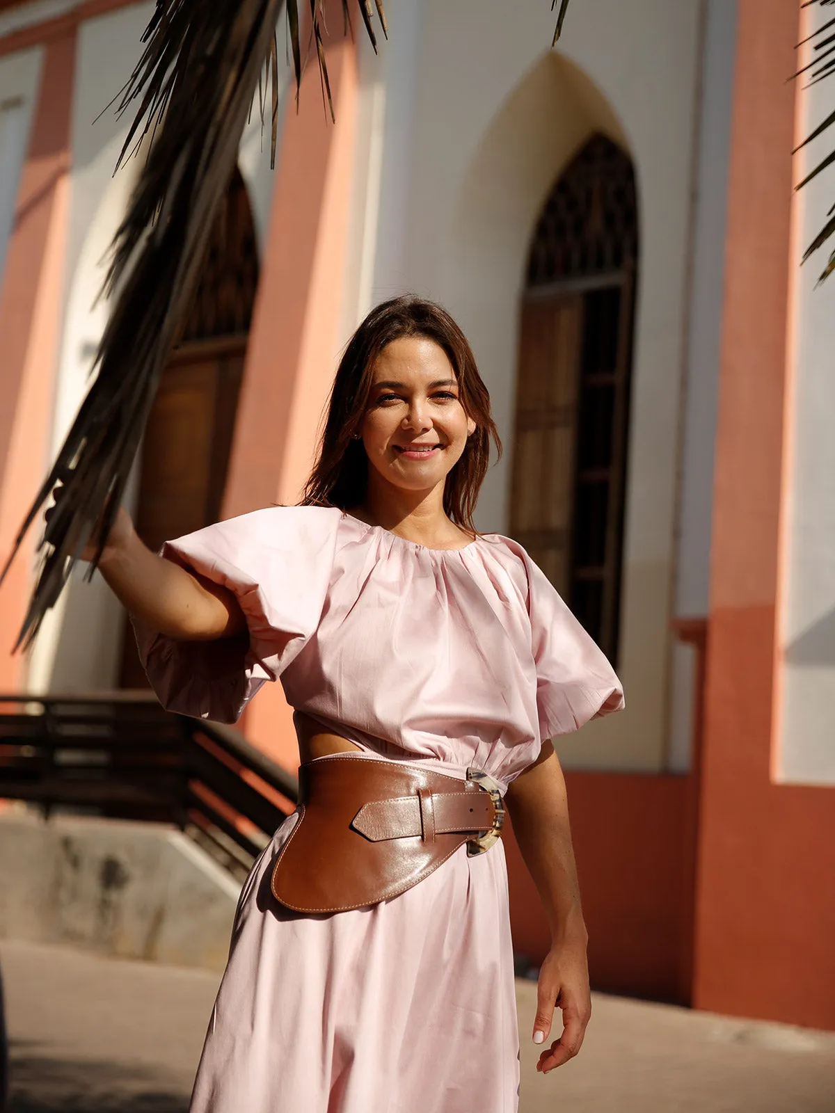 La Jefa Belt in Leather | Marron