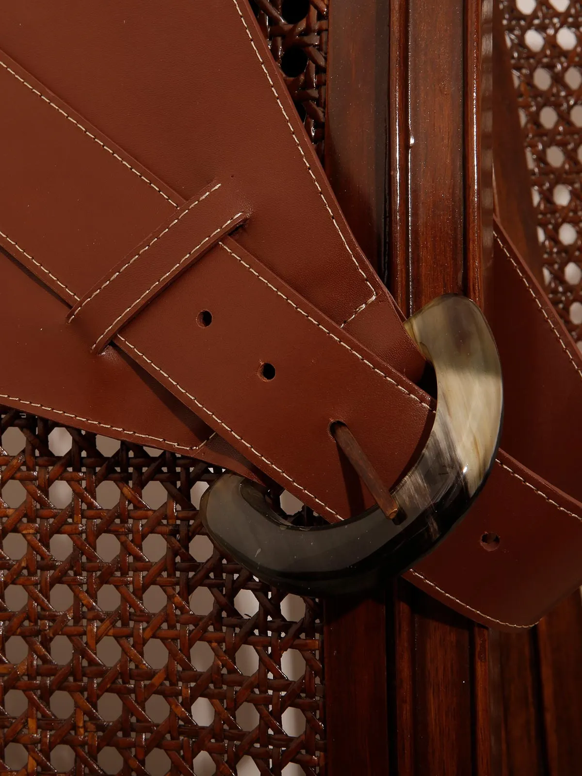 La Jefa Belt in Leather | Marron