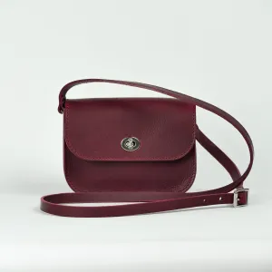 Missouri Burgundy Leather Shoulder Bag