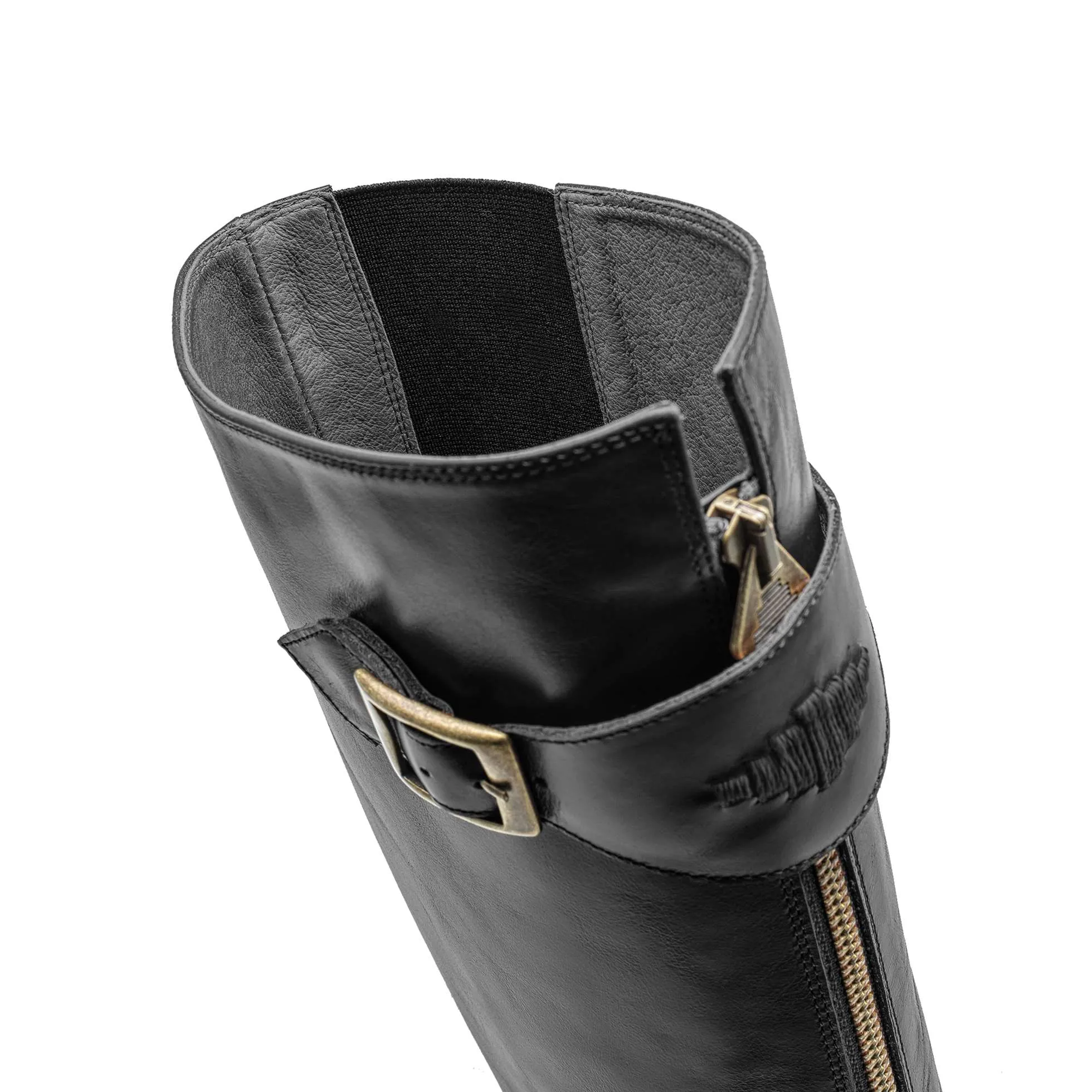 'Moda' Fashion Boot - Black Leather