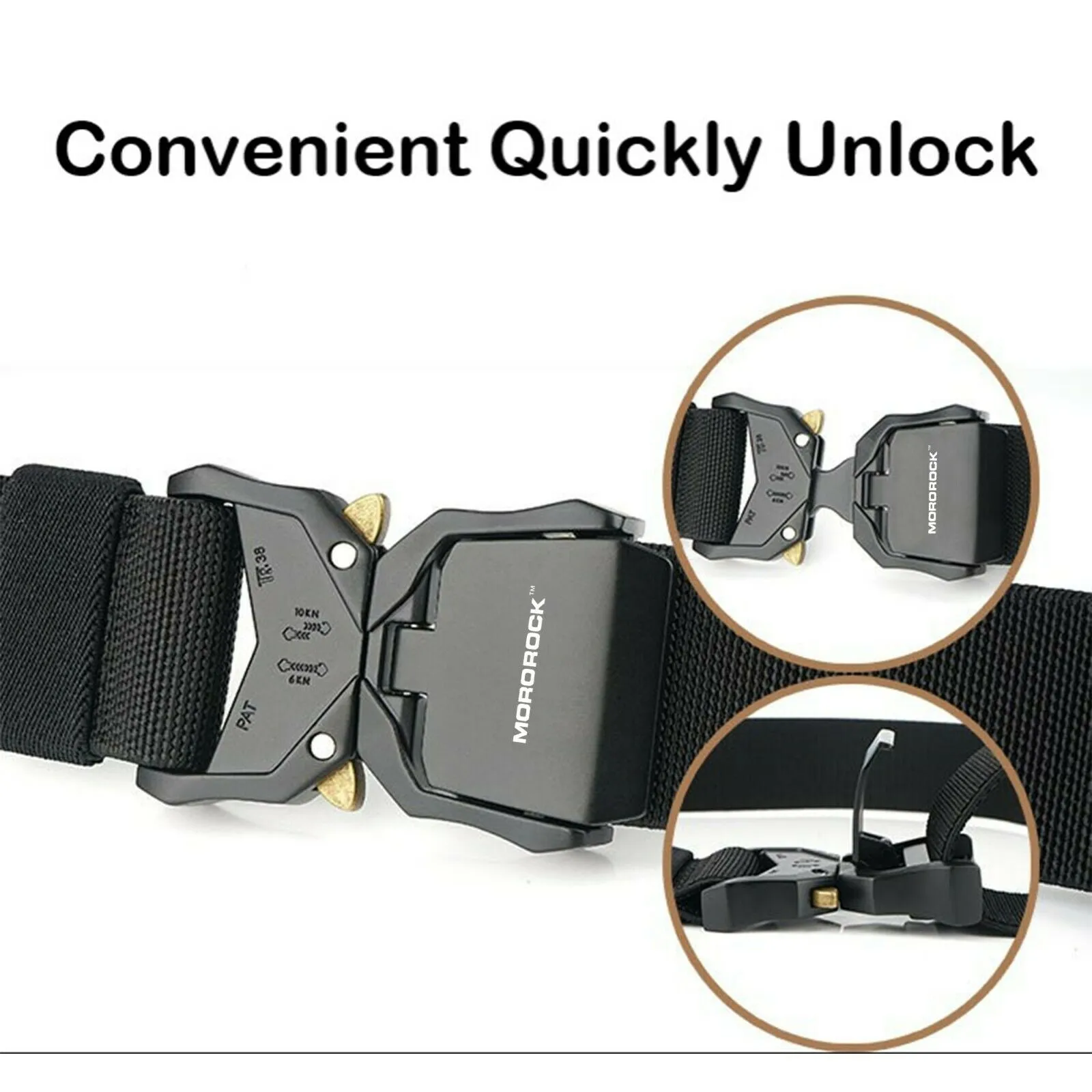 MROCKX™ Canvas Tactical Belt - Adjustable Metal Buckle | Survival Army Rigger Waistband