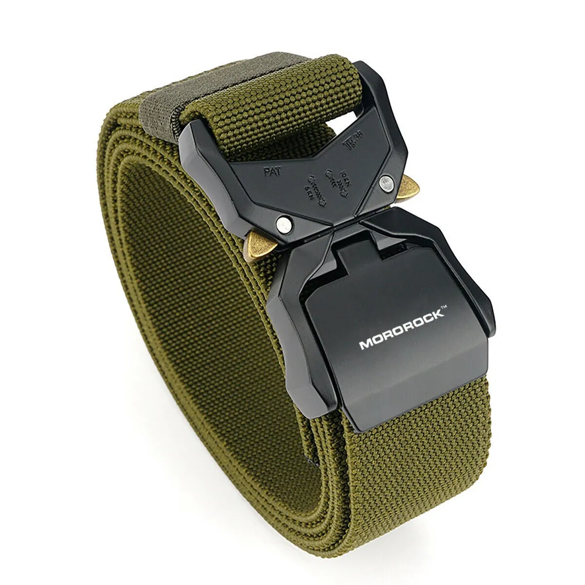 MROCKX™ Canvas Tactical Belt - Adjustable Metal Buckle | Survival Army Rigger Waistband
