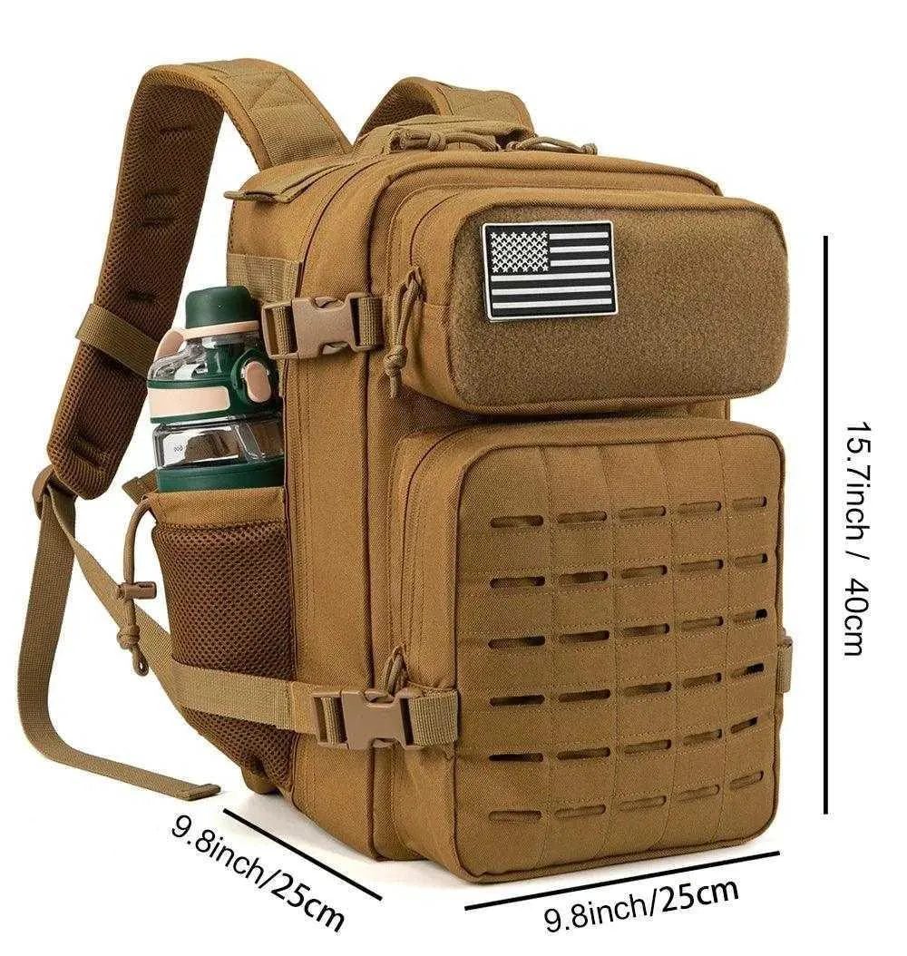 QT&QY Tactical Backpack | 25L/45L Outdoor Survival & School Rucksack - BBP006