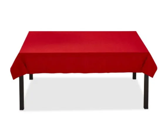 Red Thread Slub Tablecloth