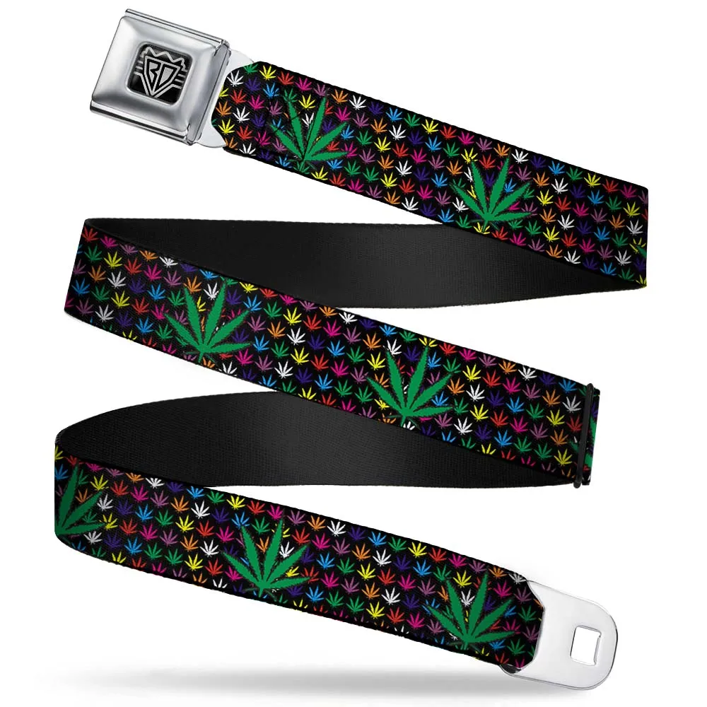 Seatbelt Belt - Marijuana Garden Black/Multi Color