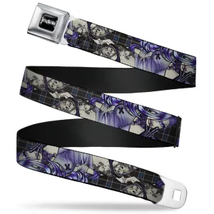 SEXY INK GIRLS Full Color Black White Seatbelt Belt - Sweet Lovely Death Webbing