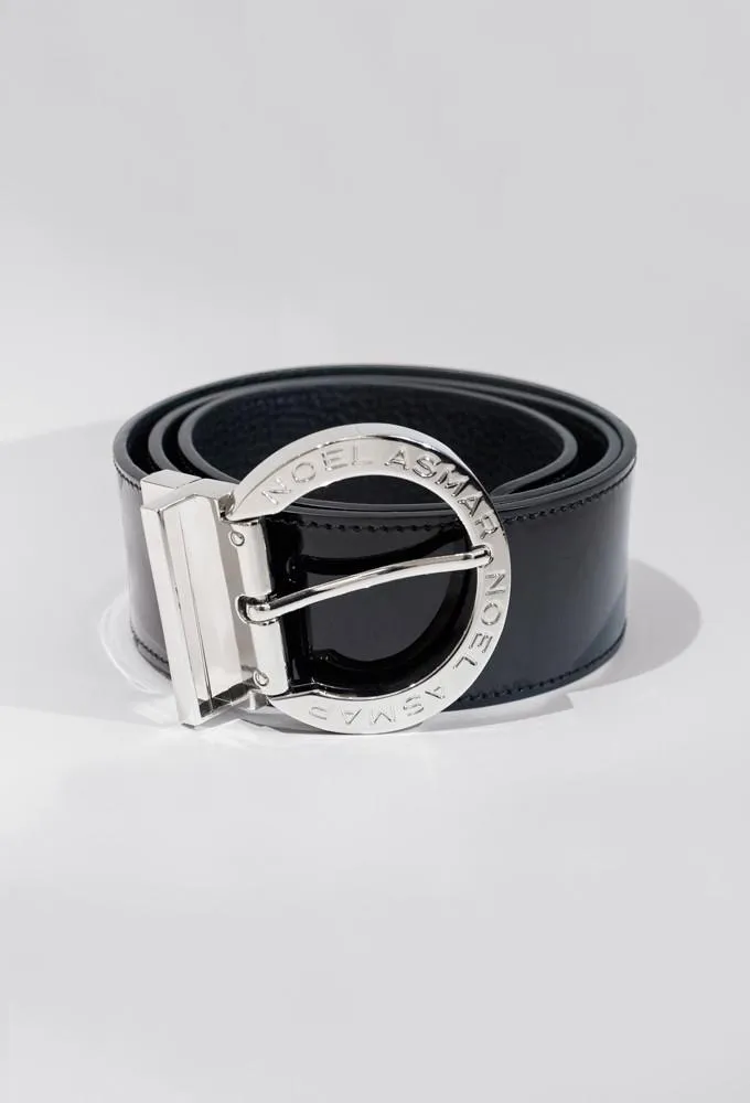 Signature Leather Belt Chrome