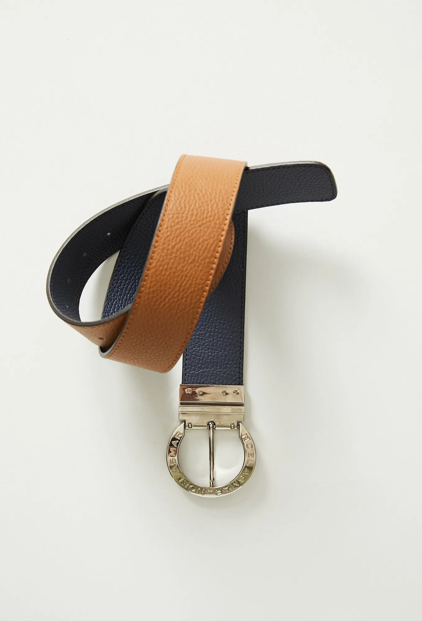 Signature Leather Belt Chrome
