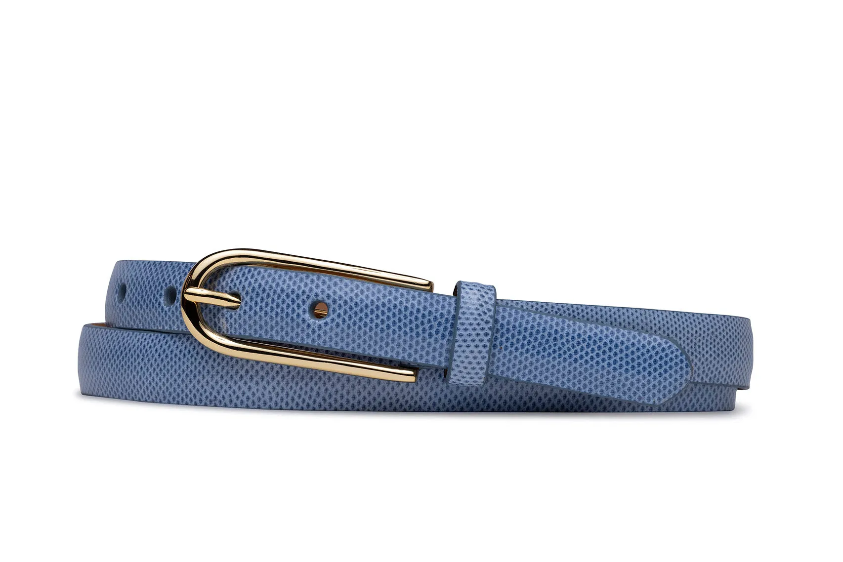 Skinny Karung Belt with Long Gold Buckle