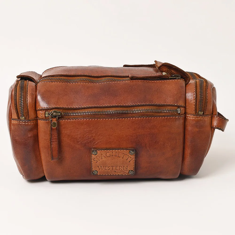 Spaghetti Western Swc400Cg Duffel Vintage Handmade Drum Dyed Genuine European Cowhide Leather Women Bag Western Handbag Purse