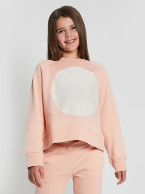 Stella McCartney Girls Circle Logo Sweatshirt in Pink