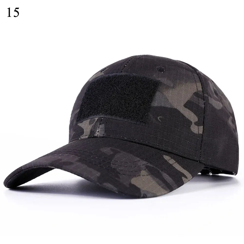 Unisex Outdoor Tactical Military Army Camo Adjustable Baseball Cap Camouflage Men Women Snapback Hat For Cycling Hiking Fishing