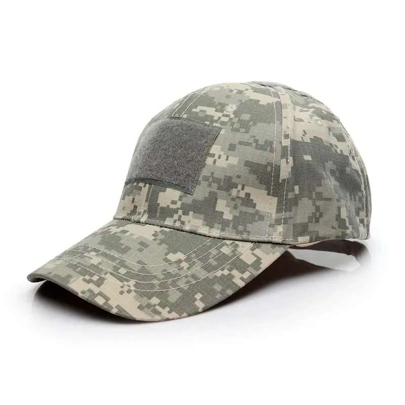 Unisex Outdoor Tactical Military Army Camo Adjustable Baseball Cap Camouflage Men Women Snapback Hat For Cycling Hiking Fishing