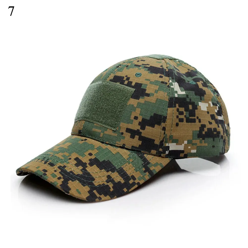 Unisex Outdoor Tactical Military Army Camo Adjustable Baseball Cap Camouflage Men Women Snapback Hat For Cycling Hiking Fishing