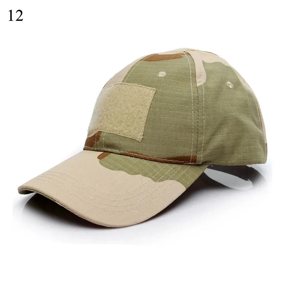 Unisex Outdoor Tactical Military Army Camo Adjustable Baseball Cap Camouflage Men Women Snapback Hat For Cycling Hiking Fishing