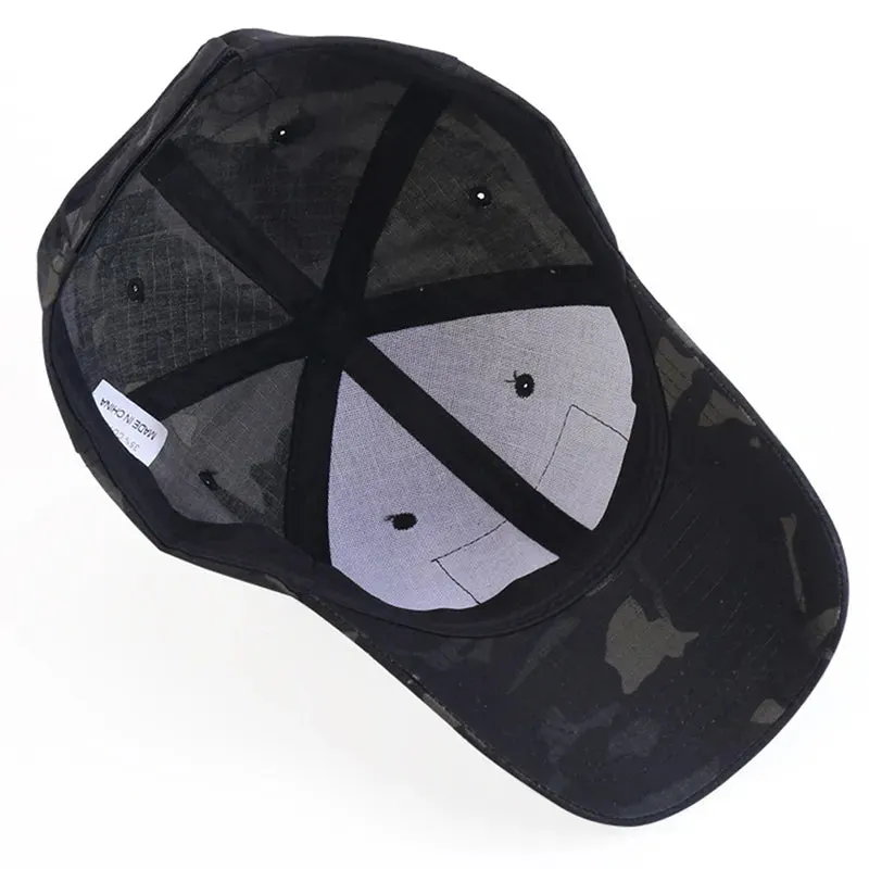 Unisex Outdoor Tactical Military Army Camo Adjustable Baseball Cap Camouflage Men Women Snapback Hat For Cycling Hiking Fishing