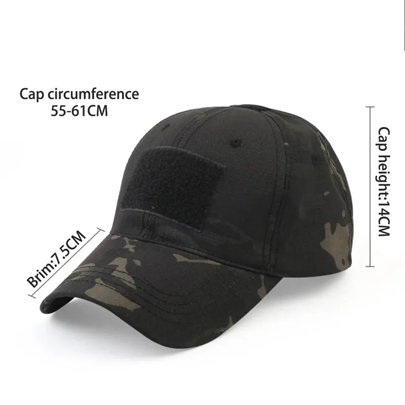 Unisex Outdoor Tactical Military Army Camo Adjustable Baseball Cap Camouflage Men Women Snapback Hat For Cycling Hiking Fishing